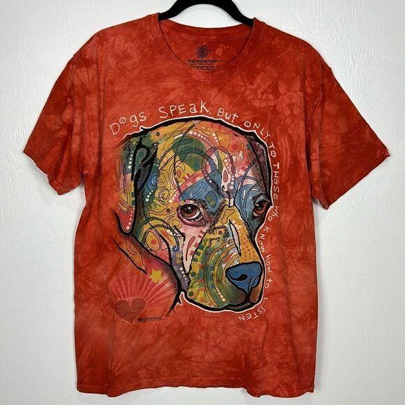 The Mountain Labrador Retriever Dogs Speak Classic Cotton T-Shirt Size L - Picture 2 of 6
